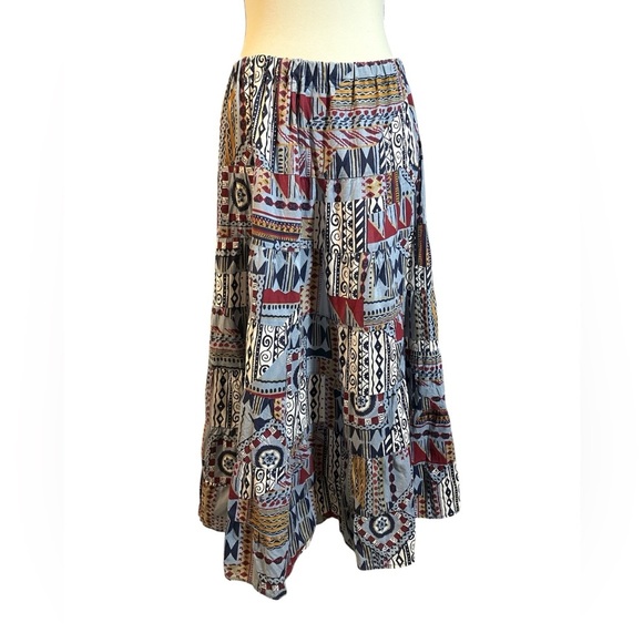 Colorful Geometric Maxi Skirt - Picture 1 of 4